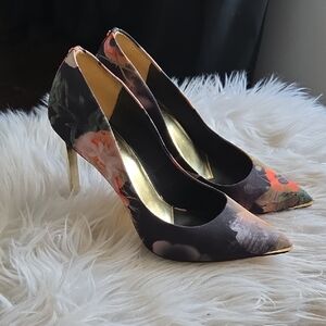 Ted Baker Black Floral Heels